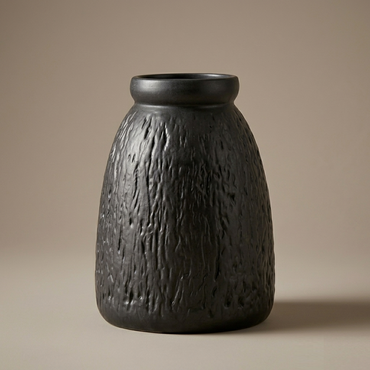 Karaca Home Russel Luxe Sculptural Black Vase, 300.23.01.0529