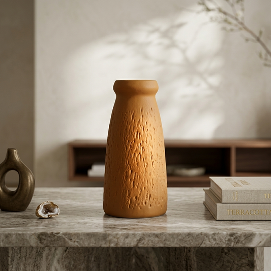 Karaca Home Russell Cylindrical Mustard Vase 30 cm, 300.23.01.0528