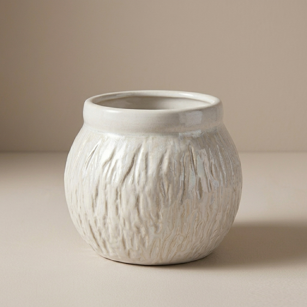 Karaca Home Russel Sculptural White Statement Vase, 300.23.01.0530