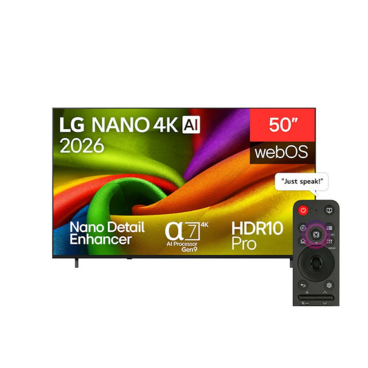 LG 50-Inch NANO 4K AI NU85 Smart TV 2026, 50NU850B6LA