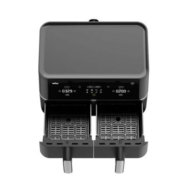 Braun Air Fryer 10L - 2400W - 8 Programs Dual Baskets Digital Touch Screen [Black], TD5030IBK