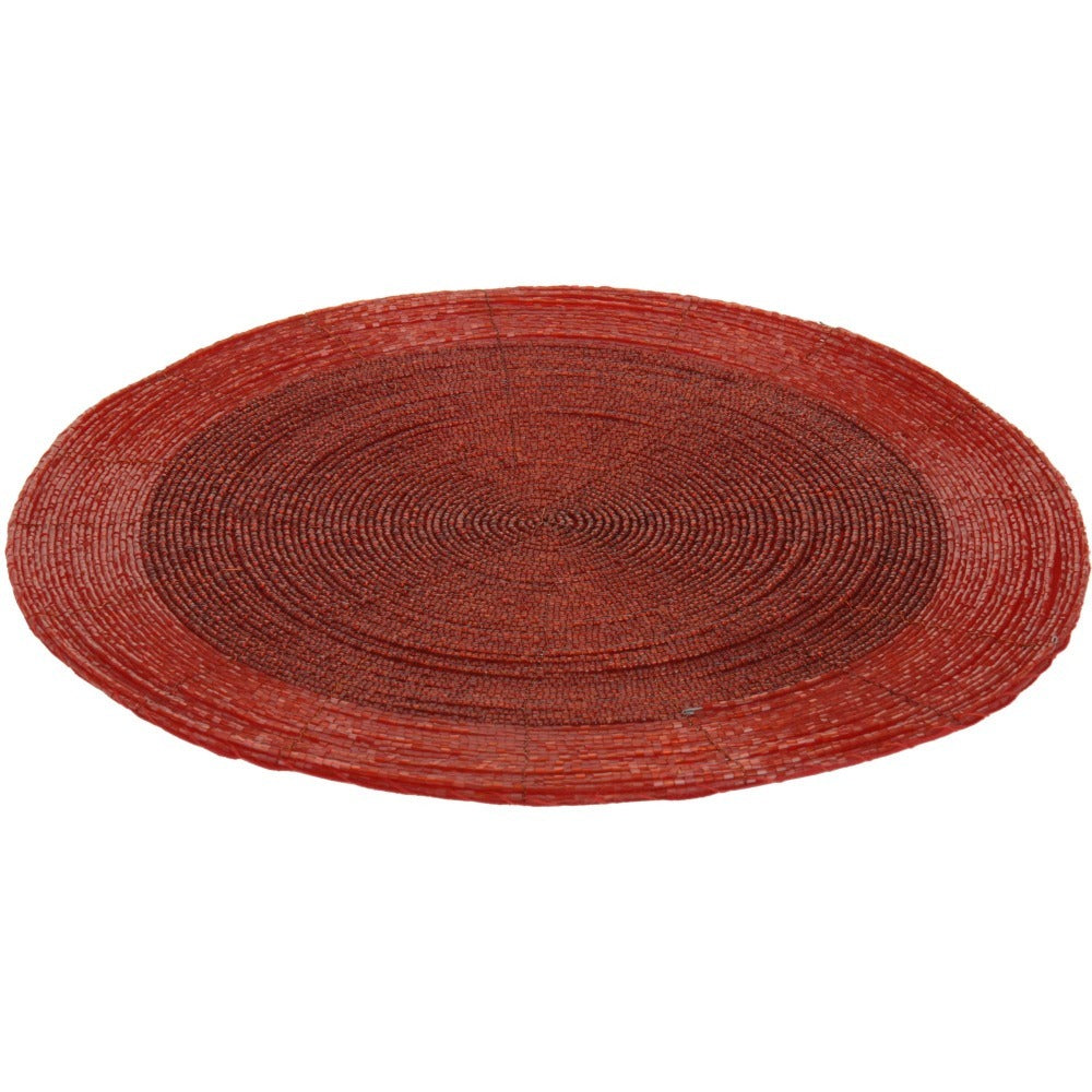 Placemat Beads Red 35 Cm