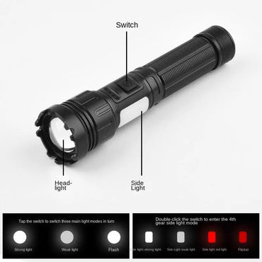25W Super Bright Rechargeable LED Flashlight