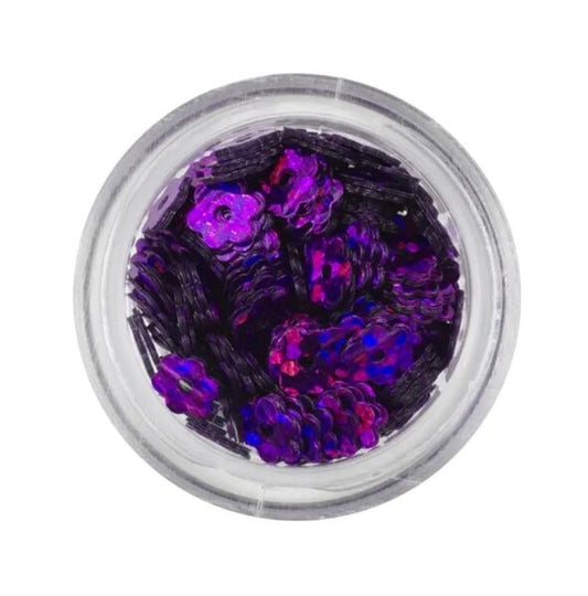 Nascita, Sparkle Flower Nail Art Decoration Purple