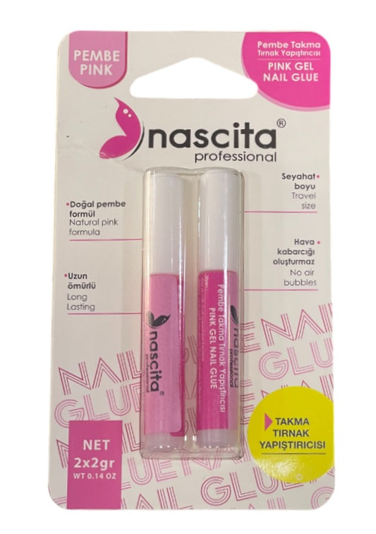 Nascita, Pink Gel Nail Glue Pack of 2