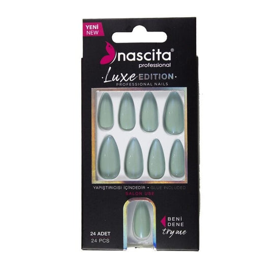 Nascita, Luxe False Nails With Glue 206 Pack of 24