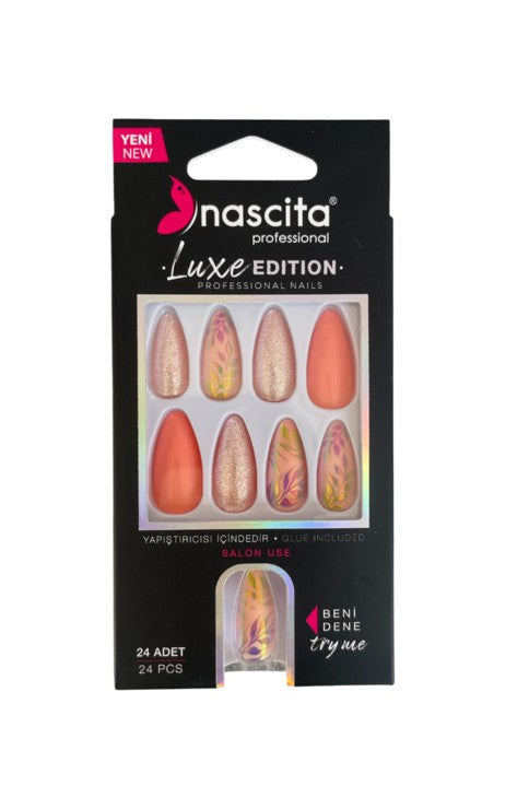 Nascita, Luxe False Nails With Glue 279 Pack of 24
