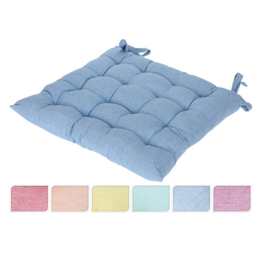 Chair Seat Pad With Ties In Assorted Colors 40 X 40 Cm