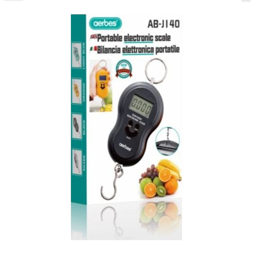 Aerbes Portable Digital Electric Scale For Fishing, Suitcases, Luggage, Backpacks, Hook up to 40kg Tare Function LCD PO-6278ABJ140, AB-J140