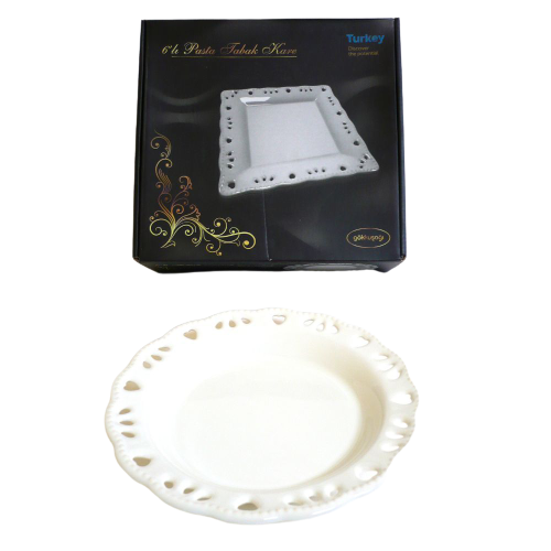 Arow, 6Pc Round Deep Plates Embossed 19Cm