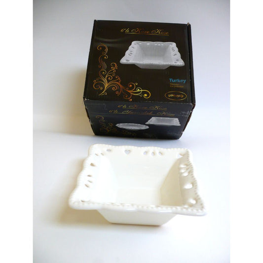 Arow, 6Pc Square Bowls Embossed 13Cm