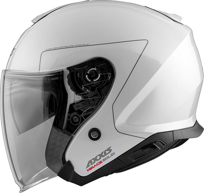 Axxis, Helmet Mirage Solid Gloss White, Available in Different Sizes