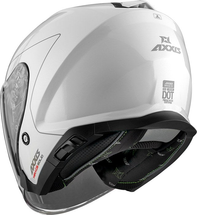 Axxis, Helmet Mirage Solid Gloss White, Available in Different Sizes