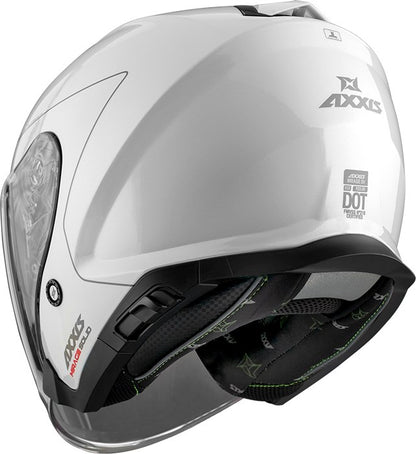 Axxis, Helmet Mirage Solid Gloss White, Available in Different Sizes