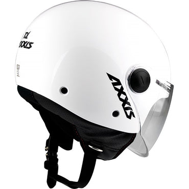 Axxis, Helmet Square Solid Gloss Pearl White, Available in Different Sizes