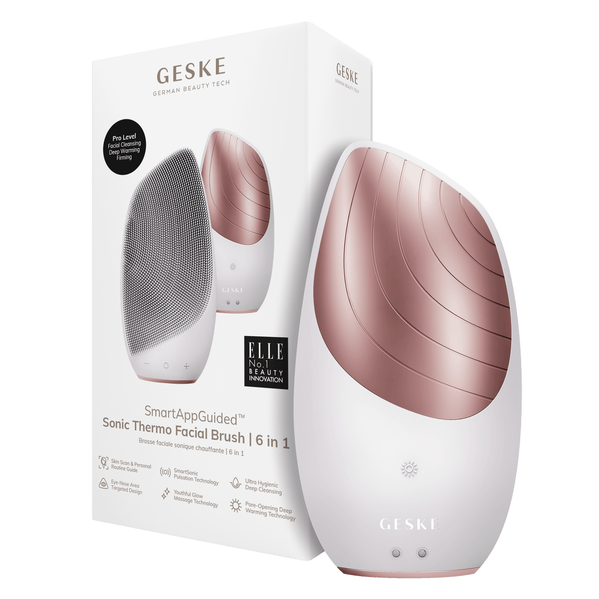 Geske, Sonic Thermo Facial Brush I 6 in 1, Available in Different Colors