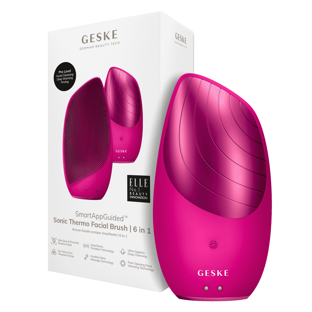 Geske, Sonic Thermo Facial Brush I 6 in 1, Available in Different Colors