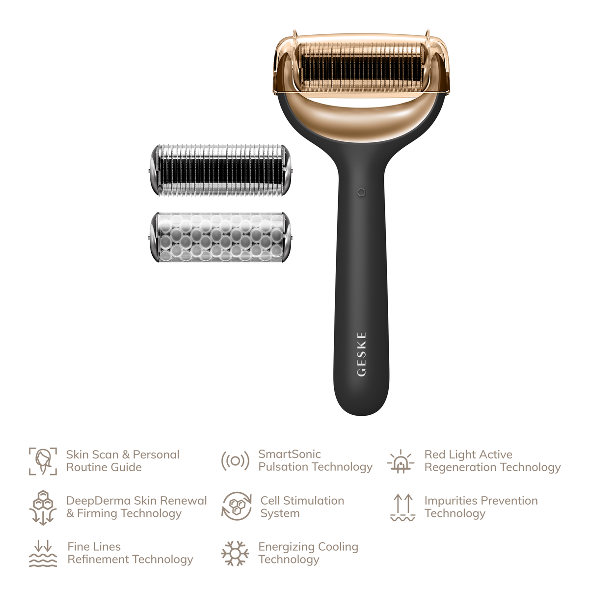 Geske, MicroNeedle Face & Body Roller | 8 in 1, Available in Different Colors
