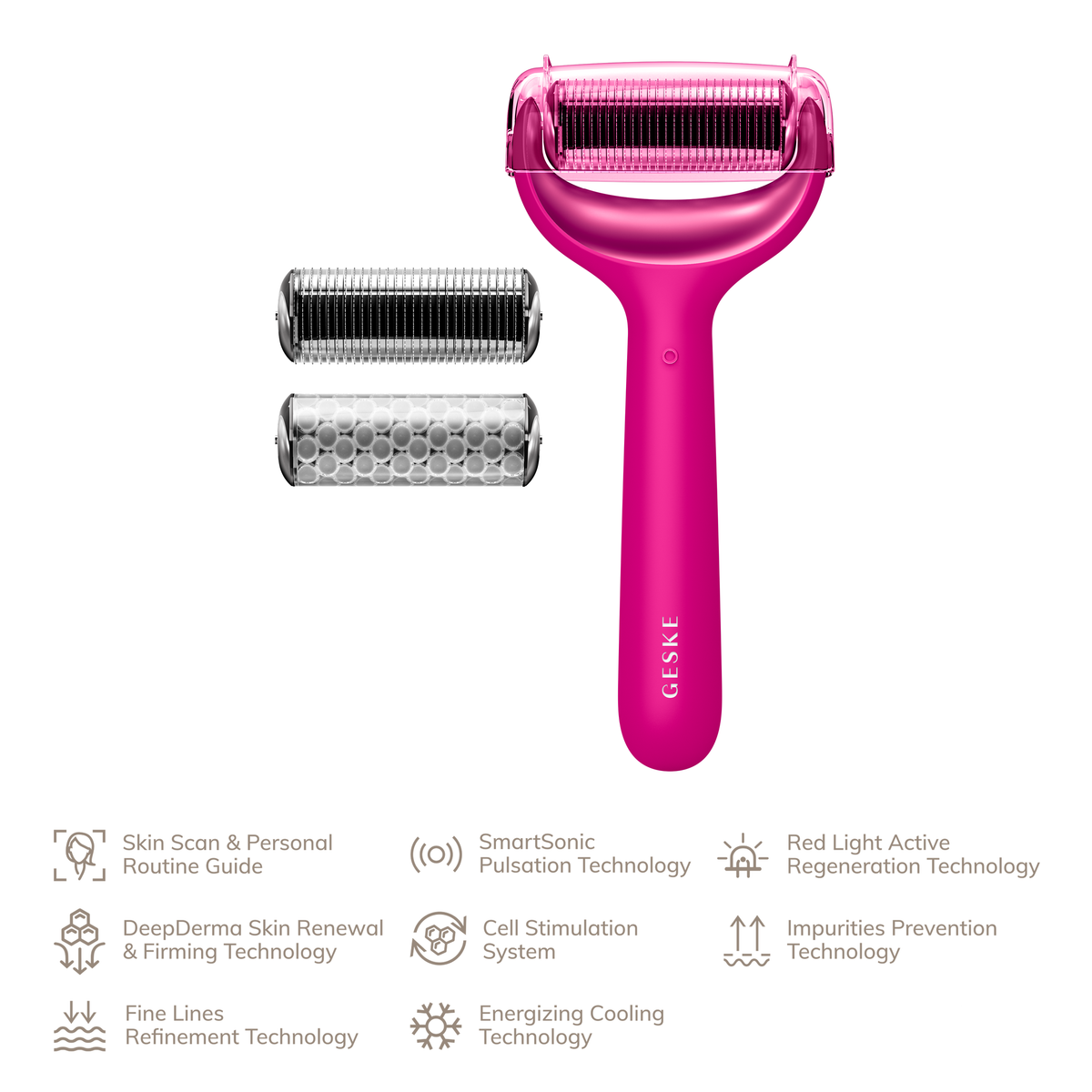 Geske, MicroNeedle Face & Body Roller | 8 in 1, Available in Different Colors