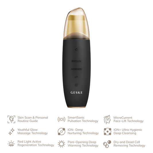 Geske, MicroCurrent Skin Scrubber & Blackhead Remover | 9 in 1, Available in Different Colors