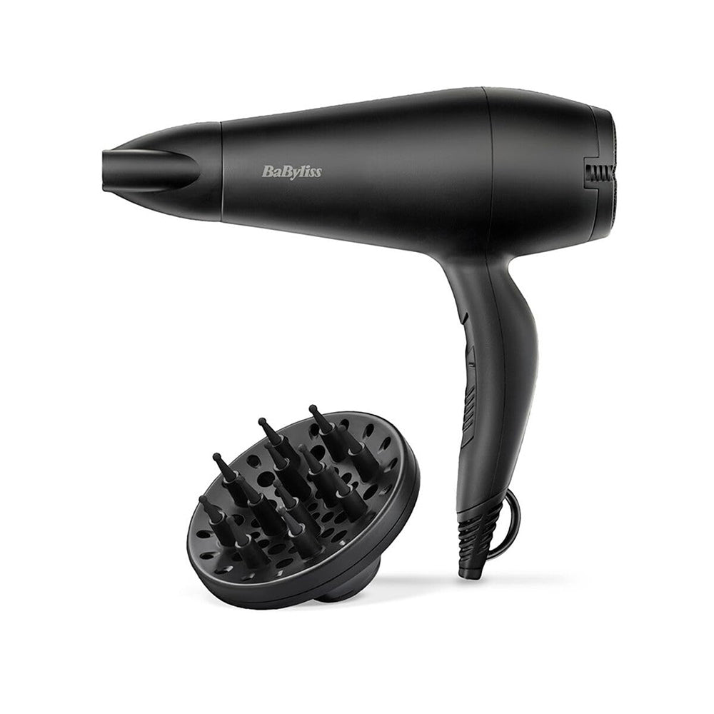 Babyliss Hairdryer 2000W 2 Temperatures, 2 Speeds, Fresh Air Button, Ceramic Technology, Diffuser, D215DE