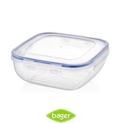 Bager, Cook&Lock Square Storage Container 1100 Ml (Shallow)