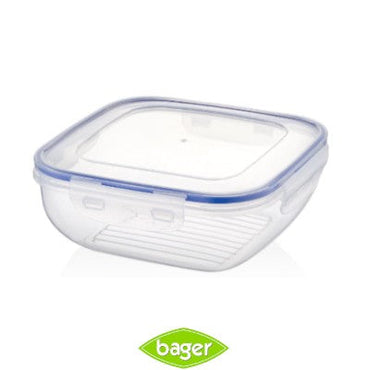 Bager, Cook&Lock Square Storage Container 1100 Ml (Shallow)