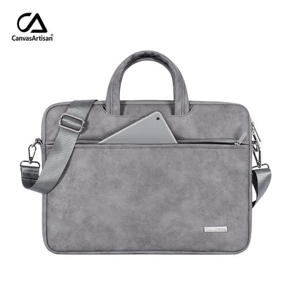 Canvasartisan, Business Laptop Bag L11-C22 Gray, High Qaulity Leather, Available in Different Sizes