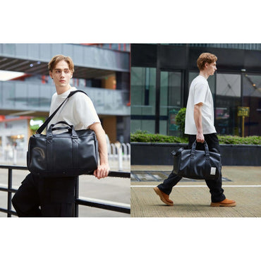 Kingsons, KS3332W 29L Travel & Gym Duffle Bag ? Waterproof PU Leather, Shoe Compartment & Wet Storage