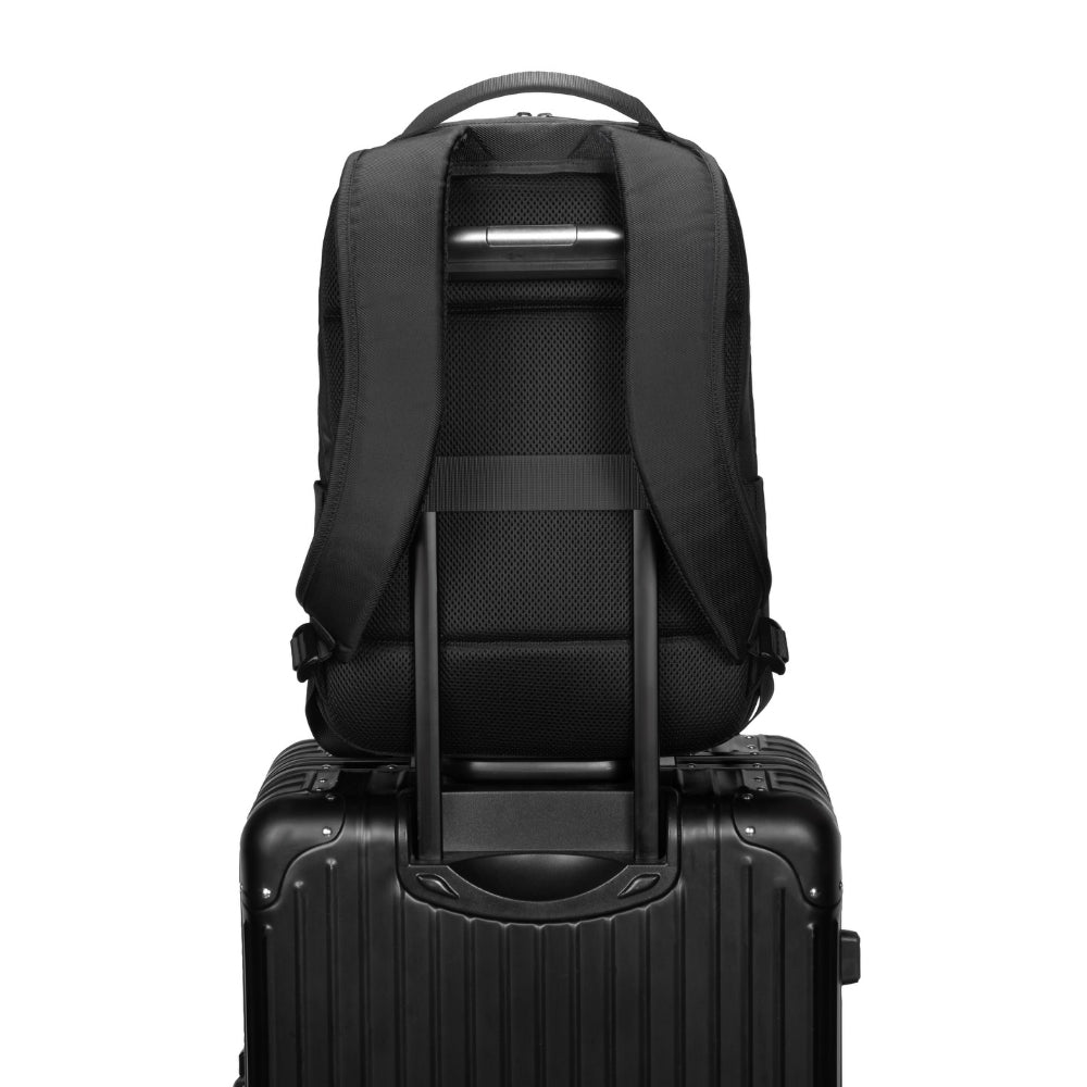 KINGSONS KS25458 18L Ergonomic Business Laptop Backpack, Waterproof, Scratch-Resistant Travel Commuter Bag Black