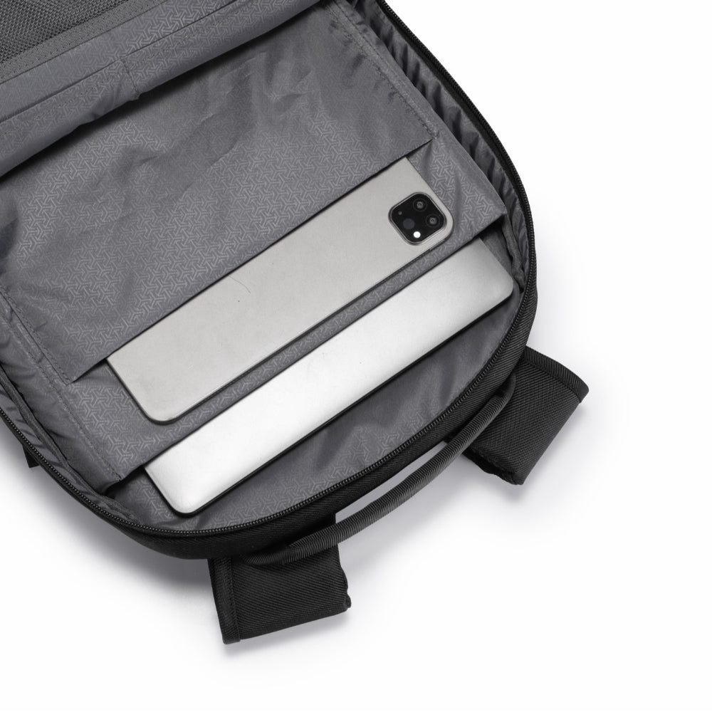 KINGSONS KS25458 18L Ergonomic Business Laptop Backpack, Waterproof, Scratch-Resistant Travel Commuter Bag Black