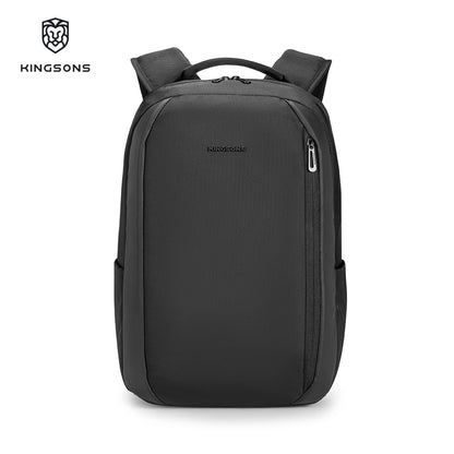 KINGSONS KS25458 18L Ergonomic Business Laptop Backpack, Waterproof, Scratch-Resistant Travel Commuter Bag Black