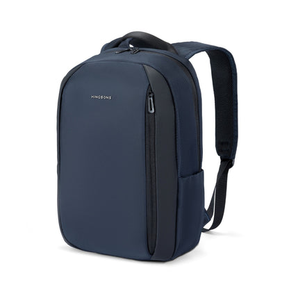 KINGSONS KS25458 18L Ergonomic Business Laptop Backpack, Waterproof, Scratch-Resistant Travel Commuter Bag Blue