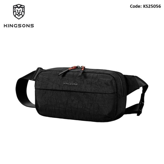 KINGSONS KS25056 Premium 2.5L EDC Sling Bag, Lightweight Water-Resistant Crossbody Chest with Anti-Theft Pocket [Black]