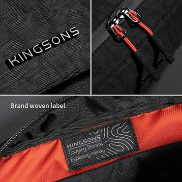 KINGSONS KS25056 Premium 2.5L EDC Sling Bag, Lightweight Water-Resistant Crossbody Chest with Anti-Theft Pocket [Brown]