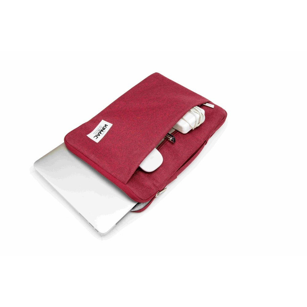 Kinmac, Vertical Design Sleeve Kms414 Wine Nylon, Full Protection & Water-Resistant, Available in Different Sizes