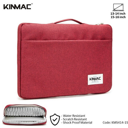 Kinmac, Vertical Design Sleeve Kms414 Wine Nylon, Full Protection & Water-Resistant, Available in Different Sizes