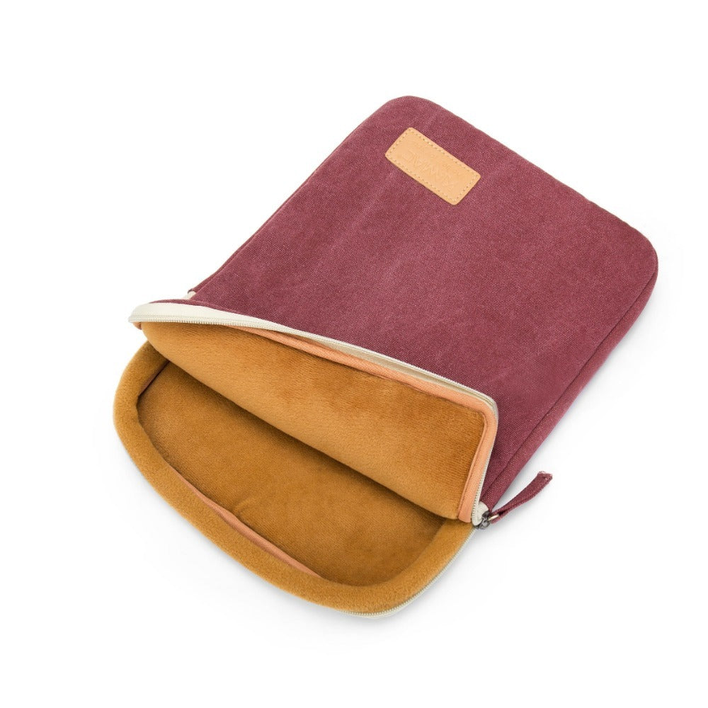 Kinmac, Vertical Design Sleeve Kms417 Wine, Vertical Design, Soft Interior Lining & Water-Resistant