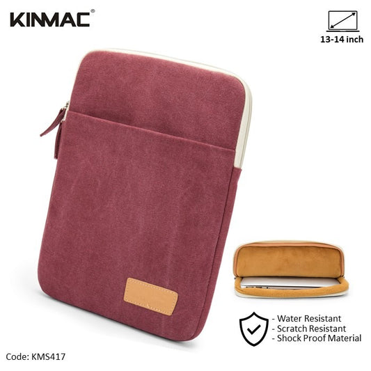 Kinmac, Vertical Design Sleeve Kms417 Wine, Vertical Design, Soft Interior Lining & Water-Resistant