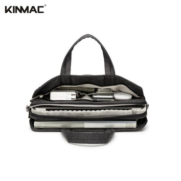 Professional KINMAC Laptop Bag KMC 468-69: Premium PU Leather, Water-Resistant, 3-Compartment Storage [13-14 Inch]