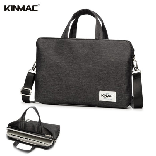 Professional KINMAC Laptop Bag KMC 468-69: Premium PU Leather, Water-Resistant, 3-Compartment Storage [13-14 Inch]