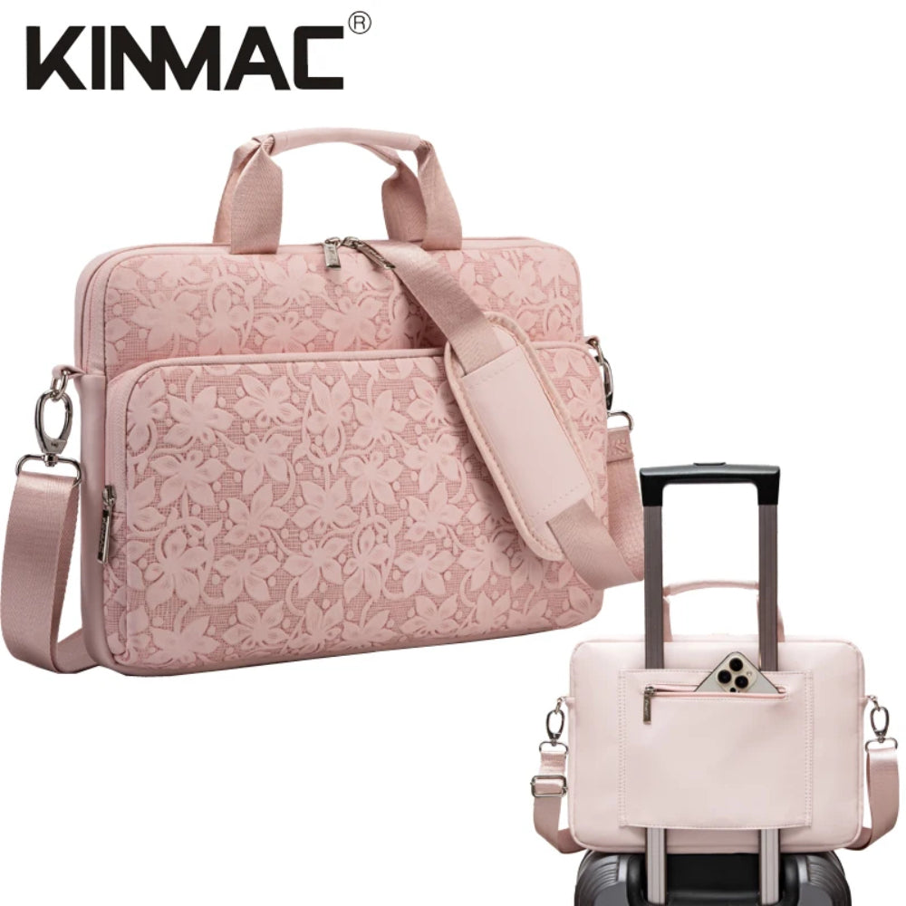 Kinmac 360 Degree Shockproof Embossed Leather Laptop Case KMC472-73 Cloud Flower with Military Grade Protection, Available in Different Sizes