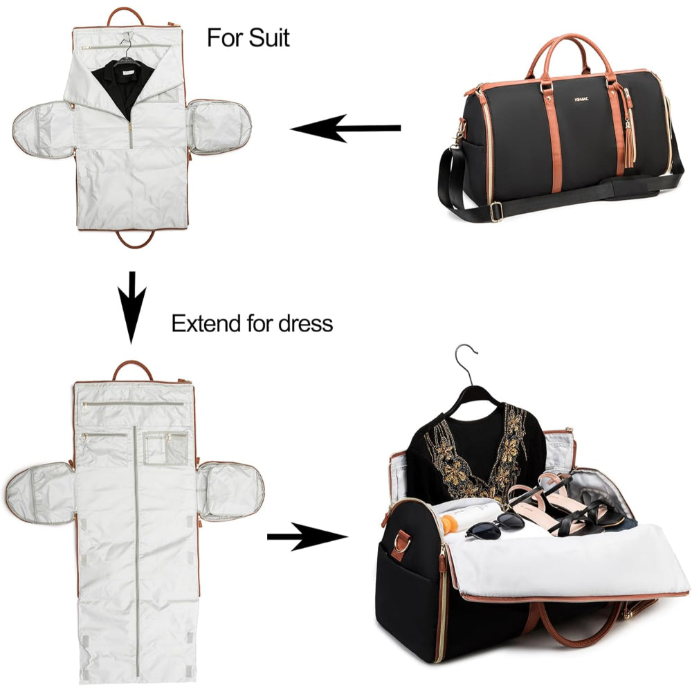 Kinmac Elite 2in1 Executive Voyager Premium 50L Convertible Garment Bag & Professional Business Duffel KMT489-90-91-92, Available in Different Colors