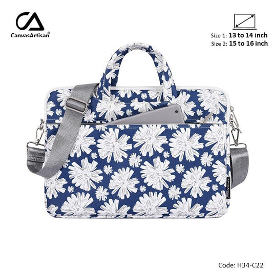 Canvasartisan, Fashion Design Laptop Bag H34-C22 (15-16 Inch) Blue, Durable And Water-Resistant