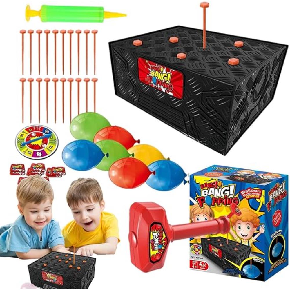 BUNIQ Balloon Blasting Game, New Whack A Balloon Game, Balloon Popping Game Set, Balloon Board Game, Funny Blasts Box Game For Class Activities, Birthday Parties, Holiday Parties, Bang-4686