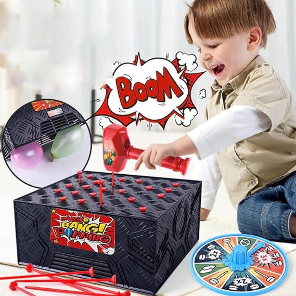 BUNIQ Balloon Blasting Game, New Whack A Balloon Game, Balloon Popping Game Set, Balloon Board Game, Funny Blasts Box Game For Class Activities, Birthday Parties, Holiday Parties, Bang-4686