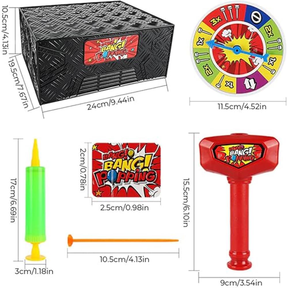 BUNIQ Balloon Blasting Game, New Whack A Balloon Game, Balloon Popping Game Set, Balloon Board Game, Funny Blasts Box Game For Class Activities, Birthday Parties, Holiday Parties, Bang-4686