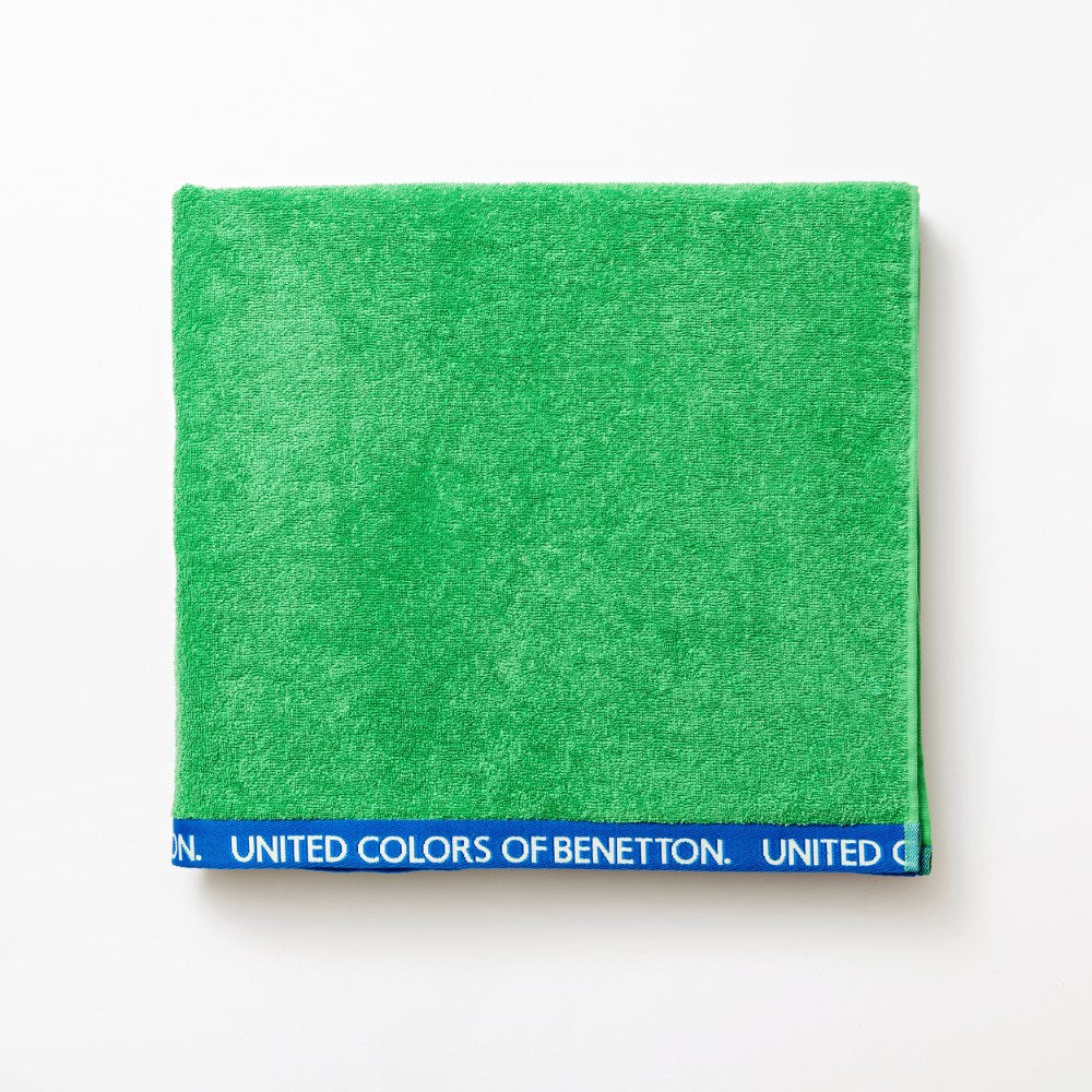 Benetton Home, Beach Towel 90x160cm 380Gsm 100% Velour Cotton Green Rainbow Be, BE-1477