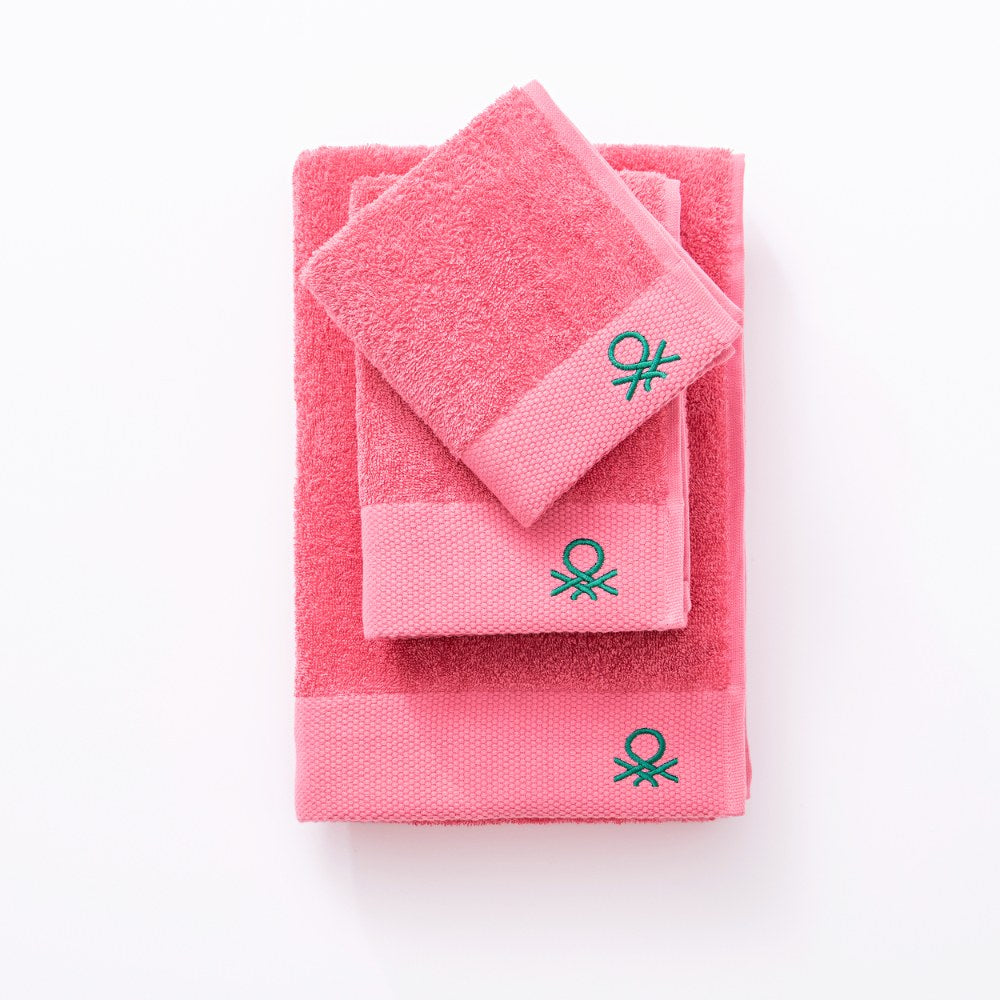 Benetton Home, 3Pcs Towel Set 100% Cotton 500Gsm Embroidered Logo (Guest Towel 30x50cm, Hand Towel 50x90cm, BE-2137