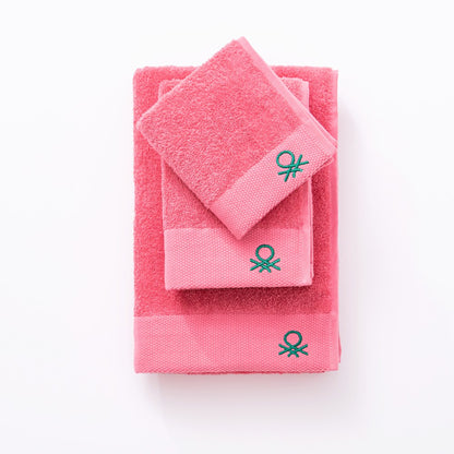 Benetton Home, 3Pcs Towel Set 100% Cotton 500Gsm Embroidered Logo (Guest Towel 30x50cm, Hand Towel 50x90cm, BE-2137